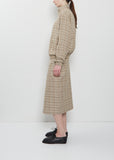 Silk Linen Nep Check Blouson