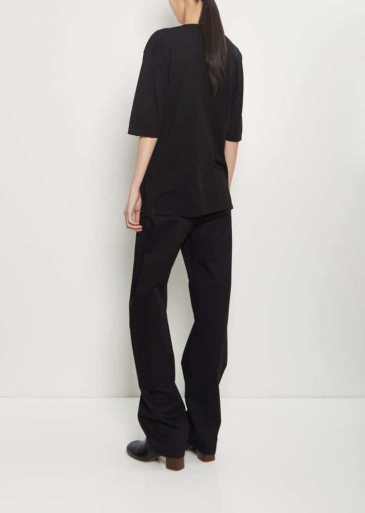 Cotton Short Sleeve Overshirt — Black