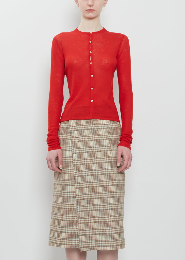 Sheer Cashmere Knit Cardigan