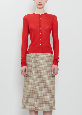 Sheer Cashmere Knit Cardigan