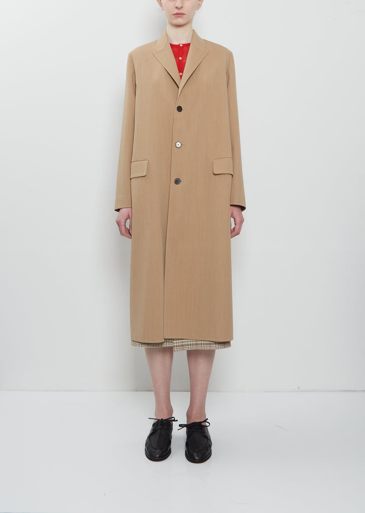 Structured Wool Hand-Sewn Coat