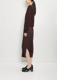Wool Fitted Cardigan — Dark Plum