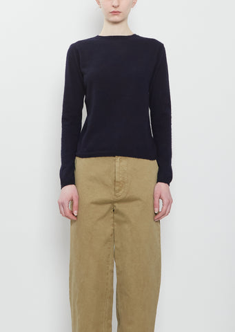 Brushed Cashmere Cotton Knit Sweater