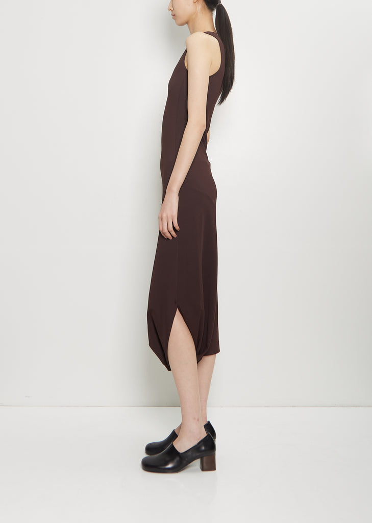 Viscose Silk Twisted Hem Dress
