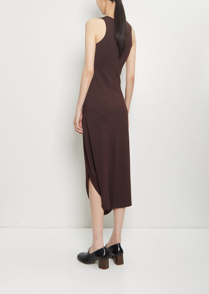 Viscose Silk Twisted Hem Dress