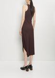 Viscose Silk Twisted Hem Dress