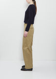 Dyed Cotton Chino Pants — Beige