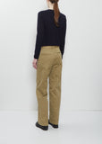 Dyed Cotton Chino Pants — Beige