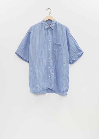 Washed Stripe Short Sleeve Shirt