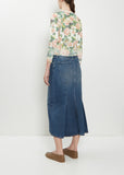 Shrunked Floral Knit Sweater