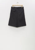 Twill Pleated Wide Shorts