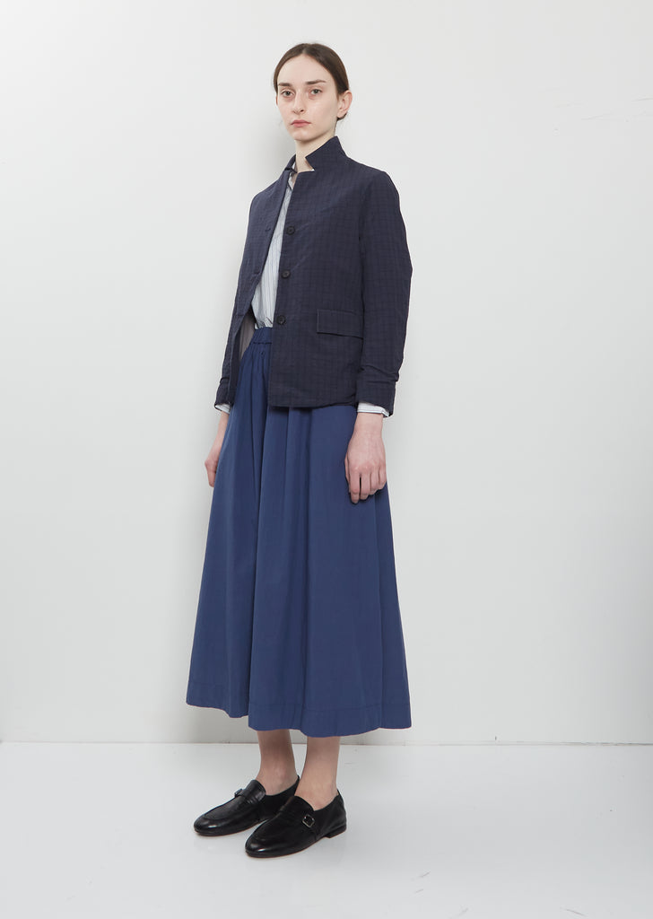 Guilia Cotton Jacket — Navy Check