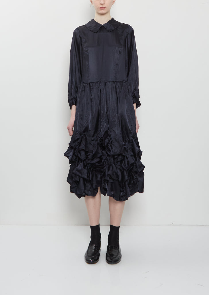 Satin Flat Collar Dress