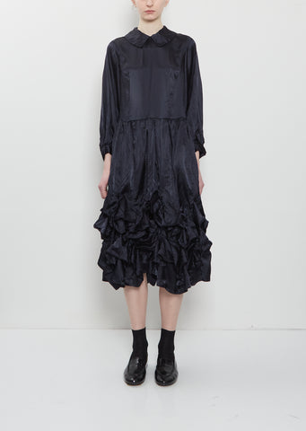 Satin Flat Collar Dress