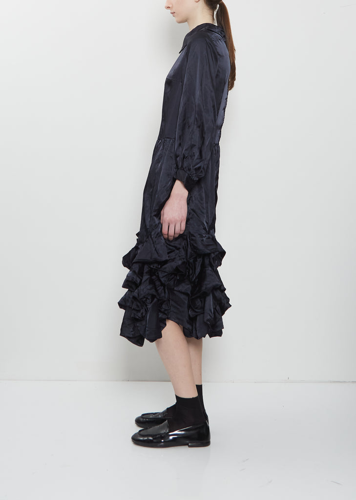 Satin Flat Collar Dress