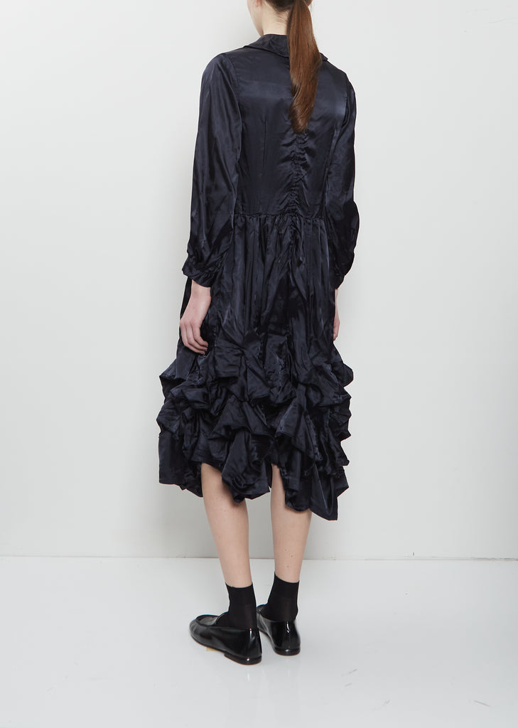 Satin Flat Collar Dress