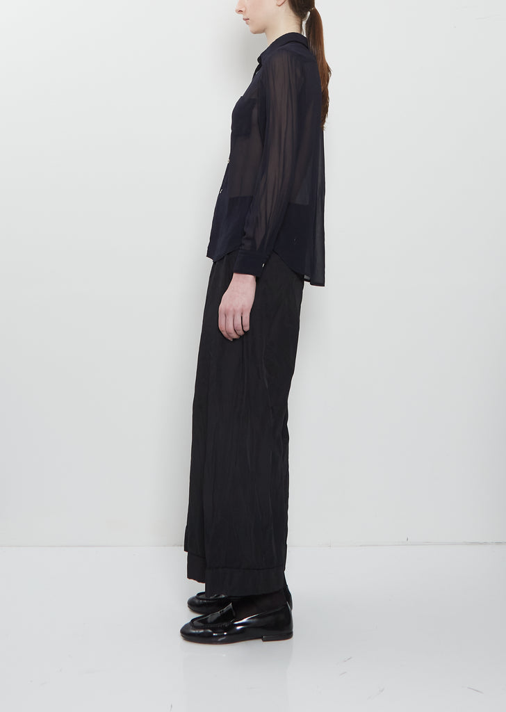 Button Up Sheer Shirt