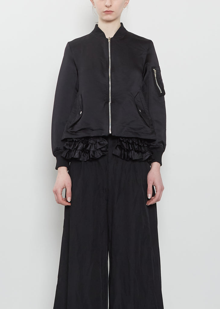 Ruched Trim Satin Jacket