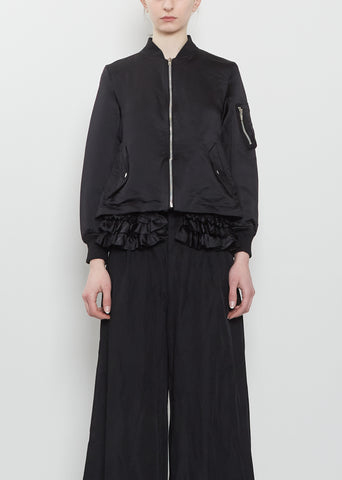 Ruched Trim Satin Jacket