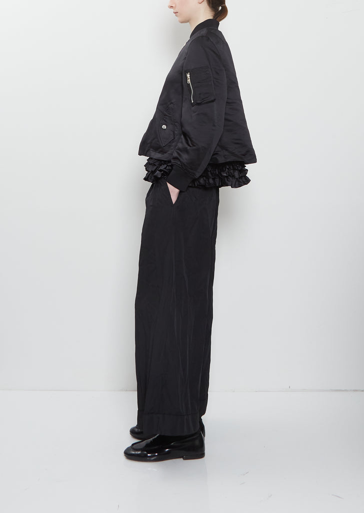 Ruched Trim Satin Jacket