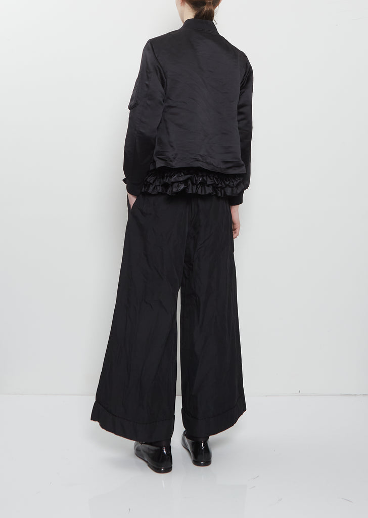 Ruched Trim Satin Jacket