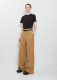 Wool Mohair Pleated Pant
