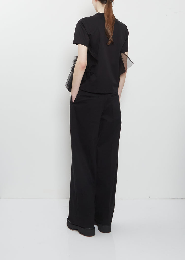 Tulle Layer Cotton Polo Shirt