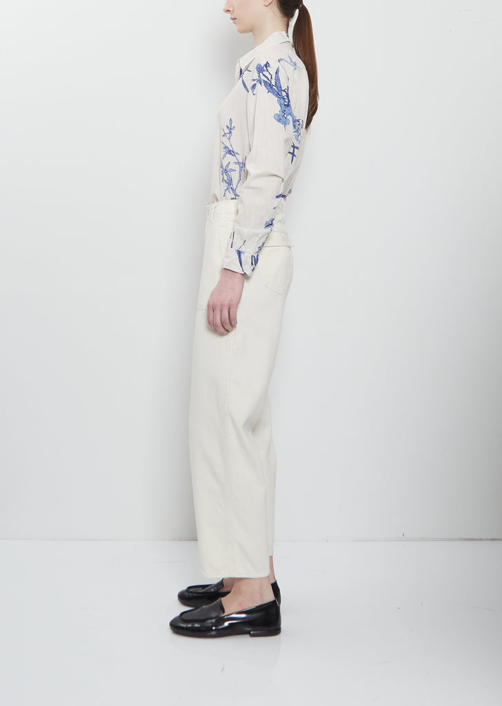 Natural Denim Baker Pants — Ivory