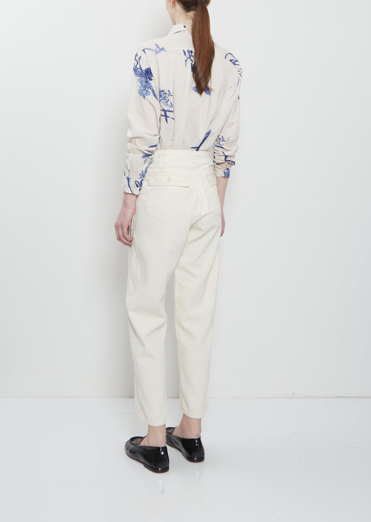 Natural Denim Baker Pants — Ivory