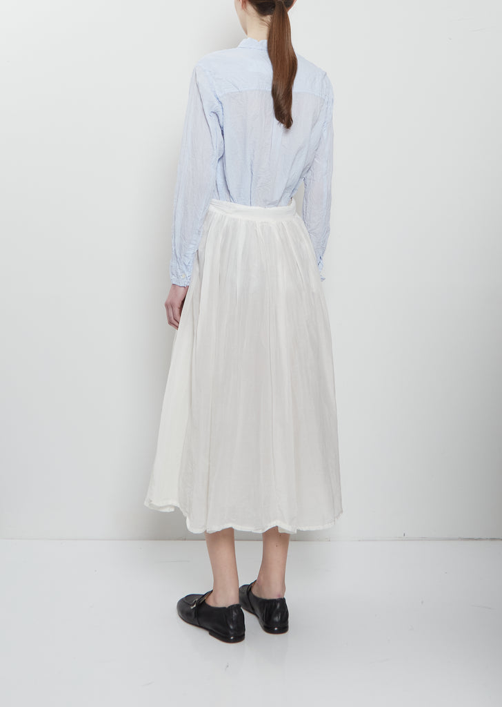 Cotton Silk Lawn Tuck & Gather Skirt