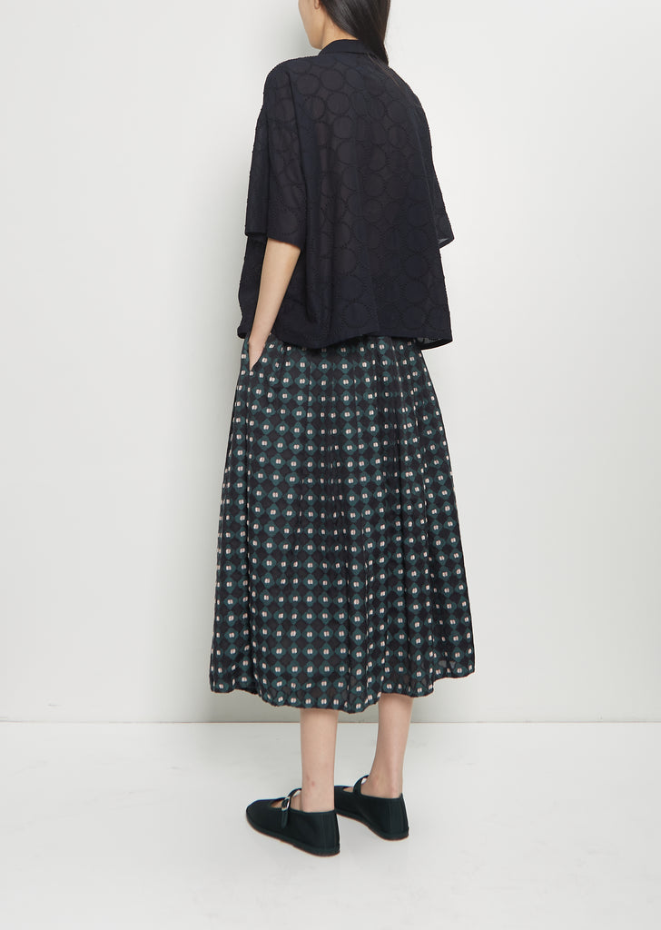 Tambourine Cotton Blouse — Dark Navy
