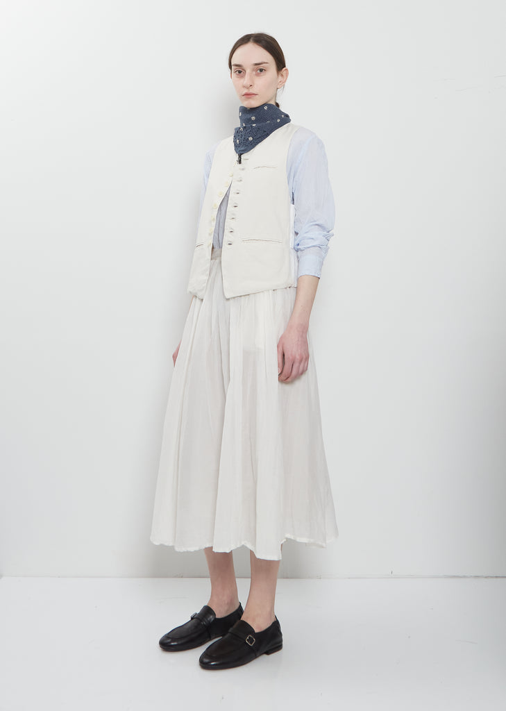 Shibori Cotton Gauze Scarf — Grey