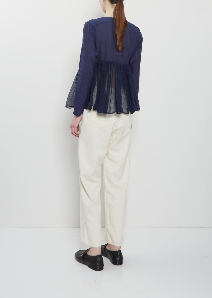 Cotton Silk Lawn Wrap Blouse