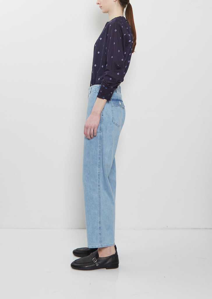 Natural Denim Baker Pants — Ice Blue