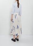 Japonism Flower Print Skirt — Ivory
