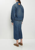 Embellished Belt Detail Sculpted Denim Jacket