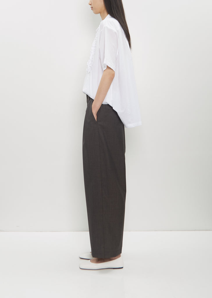 Wool Pleated Baggy Pant