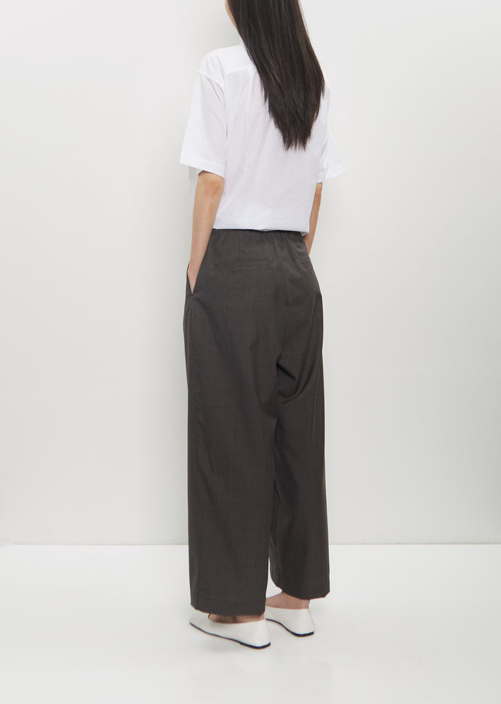 Wool Pleated Baggy Pant