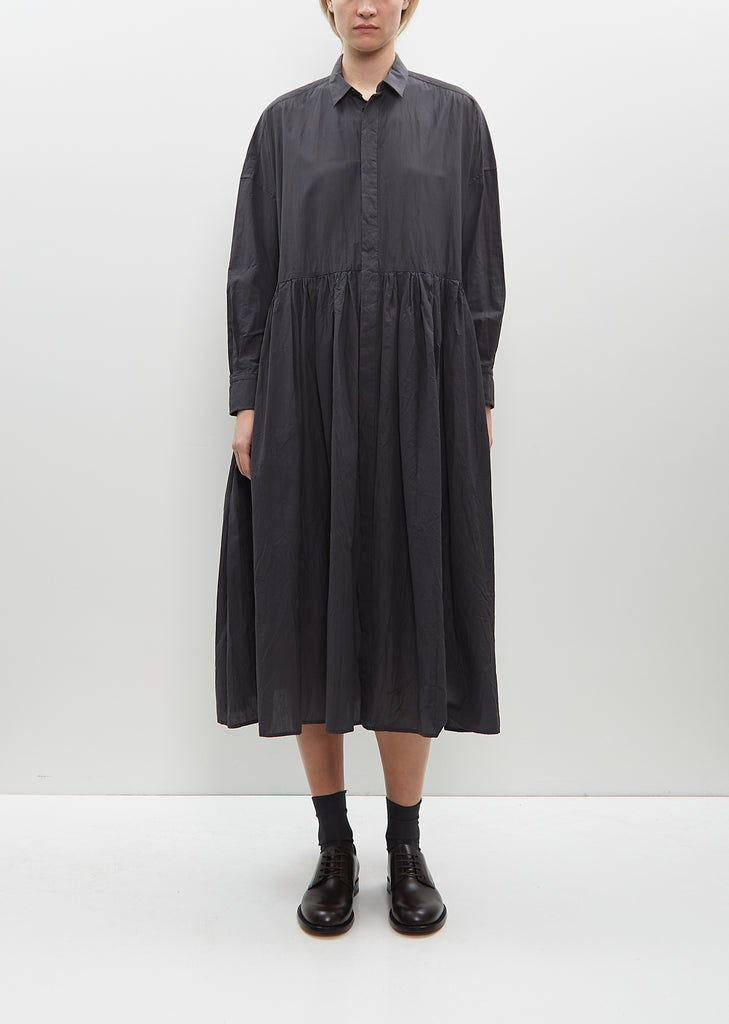 Random Pleated Baggy Shirt Dress