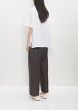 Cotton Open Collar Frill Shirt