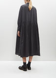 Random Pleated Baggy Shirt Dress — Ink