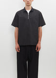 Cotton Poplin Polo Shirt — Black