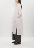 Cotton Pleated Sleeping Shirt Dress
