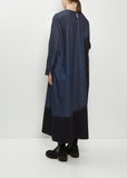 Pima Cotton Denim Wide Pullover Dress