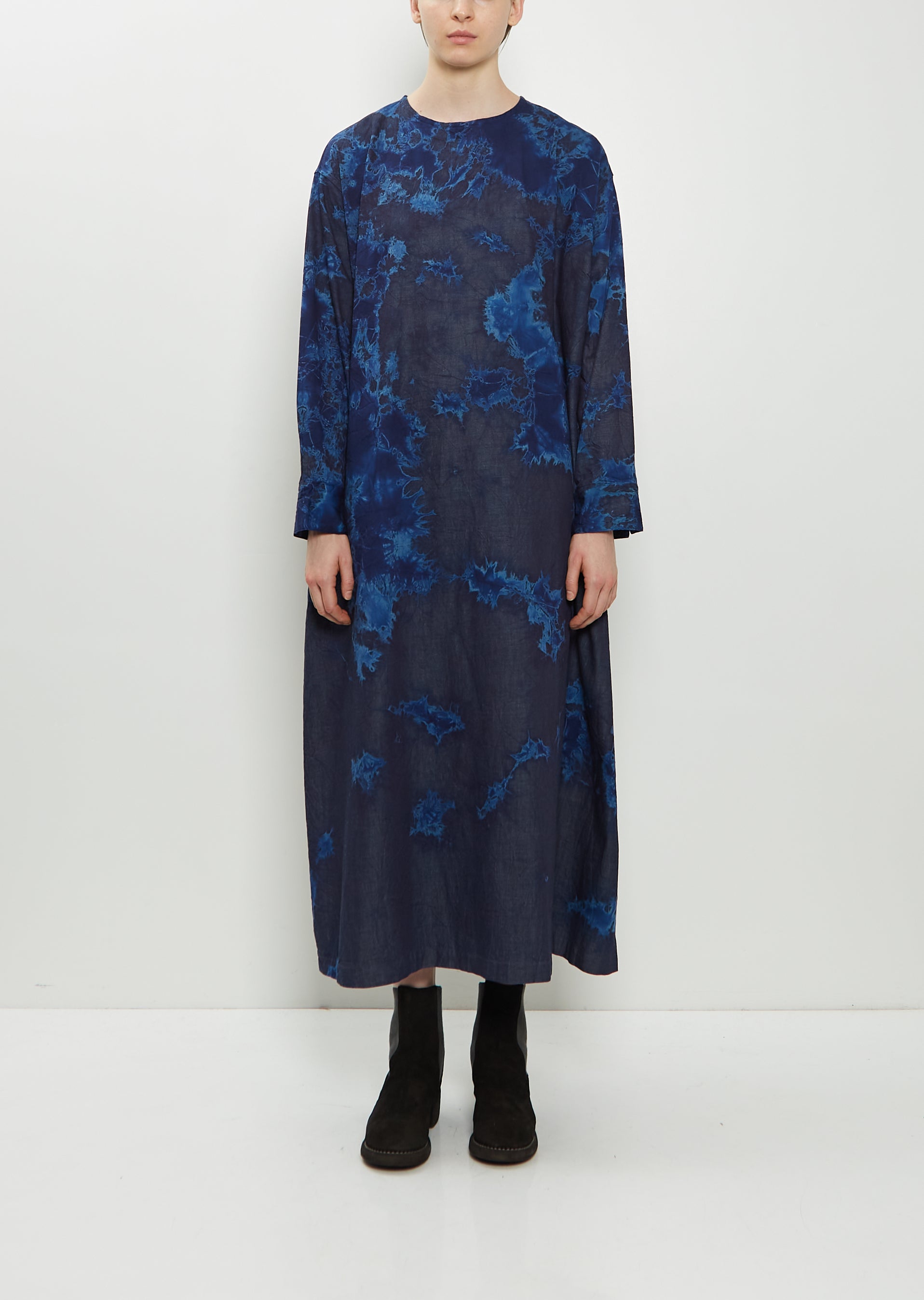 Pima Cotton Denim Wide Pullover Dress – La Garçonne