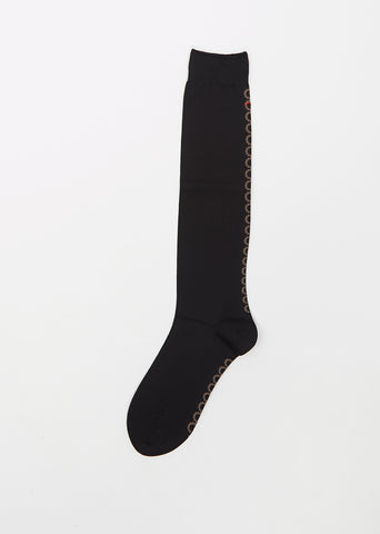 Tambourine Tall Socks — Black