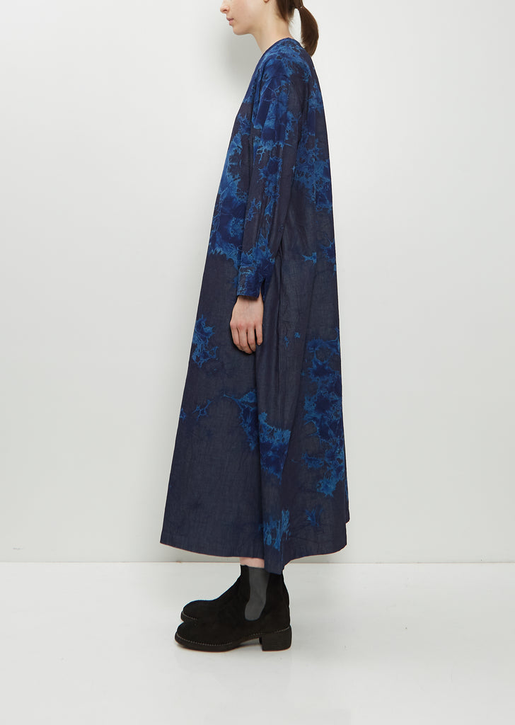 Pima Cotton Denim Wide Pullover Dress