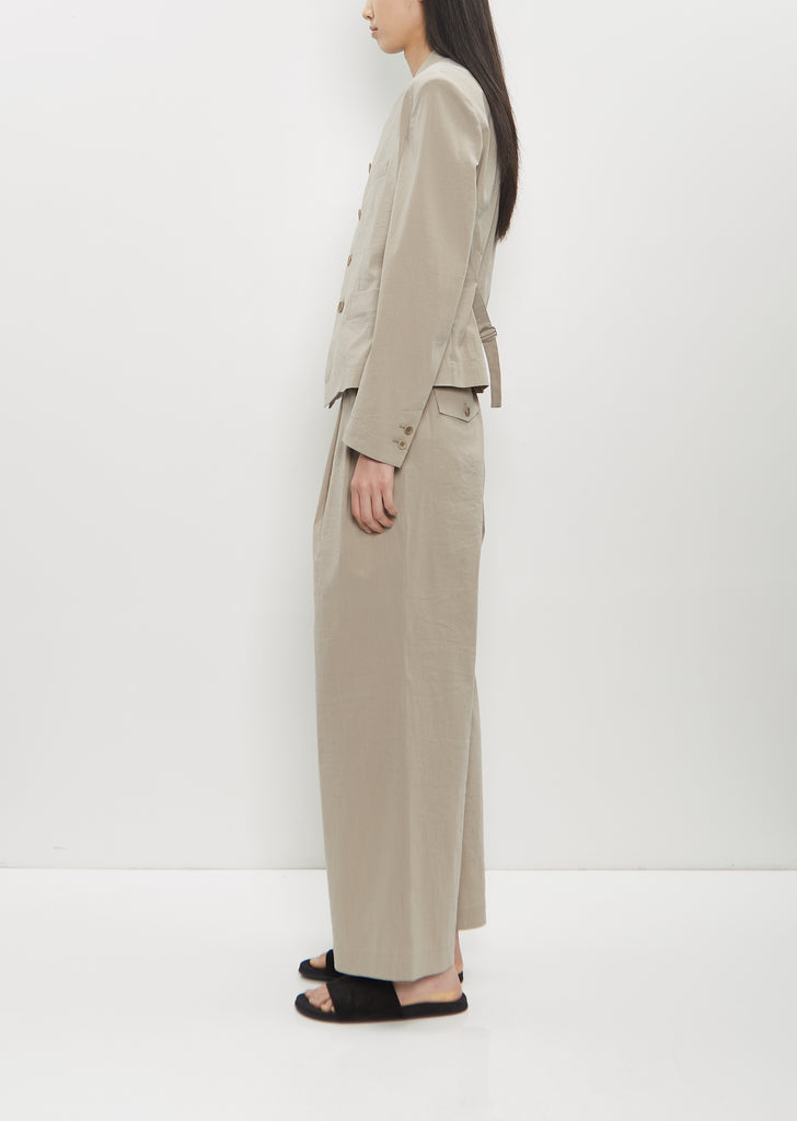 Washi Paper Ensemble U Jacket — Greige