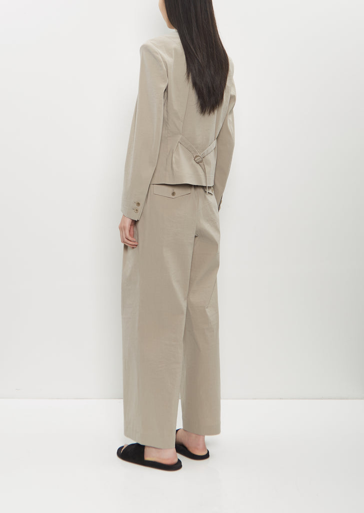Washi Paper Ensemble U Jacket — Greige