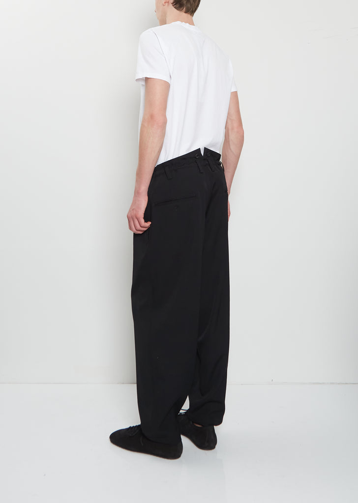 Suspender Buttons Wool Pants
